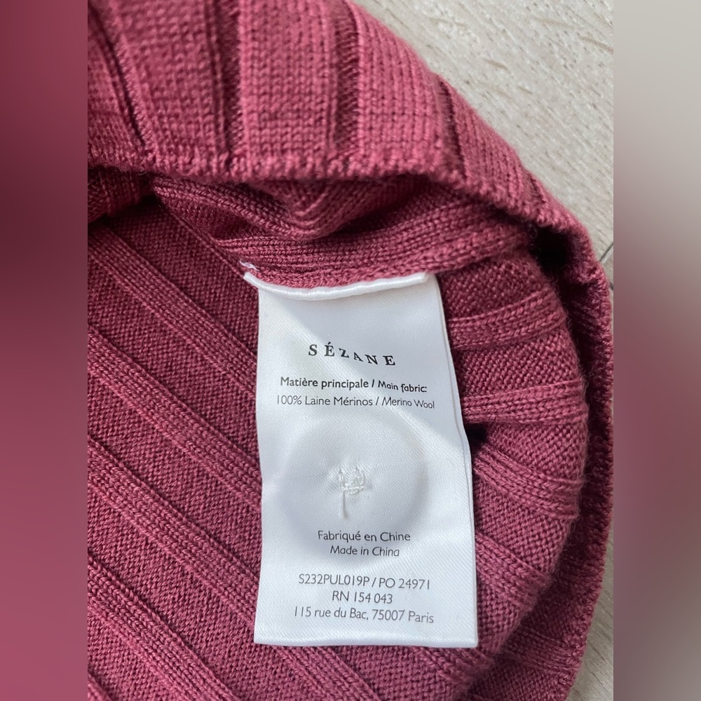 Sézane Maxence jumper, merino wool, Rosewood, XXS, NWT, price is firm - Picture 6 of 12